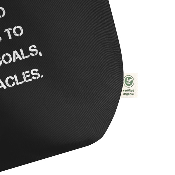 The key to success is to focus on goals, not obstacles. - Organic Cotton Large Tote Motivational quotes 7847979