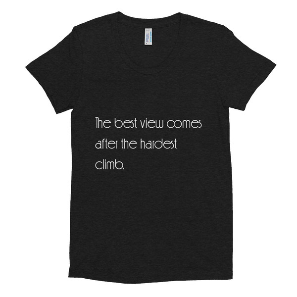 The best view comes after the hardest climb. - Women's Tri-Blend T-Shirt Motivational quotes 7853649