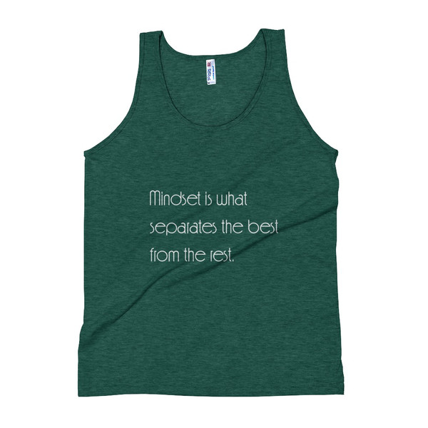 Mindset is what separates the best from the rest. - Unisex Soft Tri-Blend Tank Motivational quotes 7853687