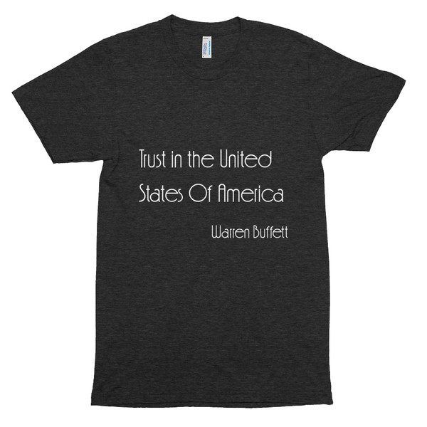 Trust in the United States Of America - Warren Buffett - Unisex Short Sleeve Track Shirt Motivational quotes 7853176