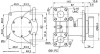 Dimensions for flanged version - Perkins M90 Raw Water pump from parts4engines.com