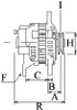 Perkins 700 series , M65 & M85T 67 Amp Alternator, from parts4engines.com