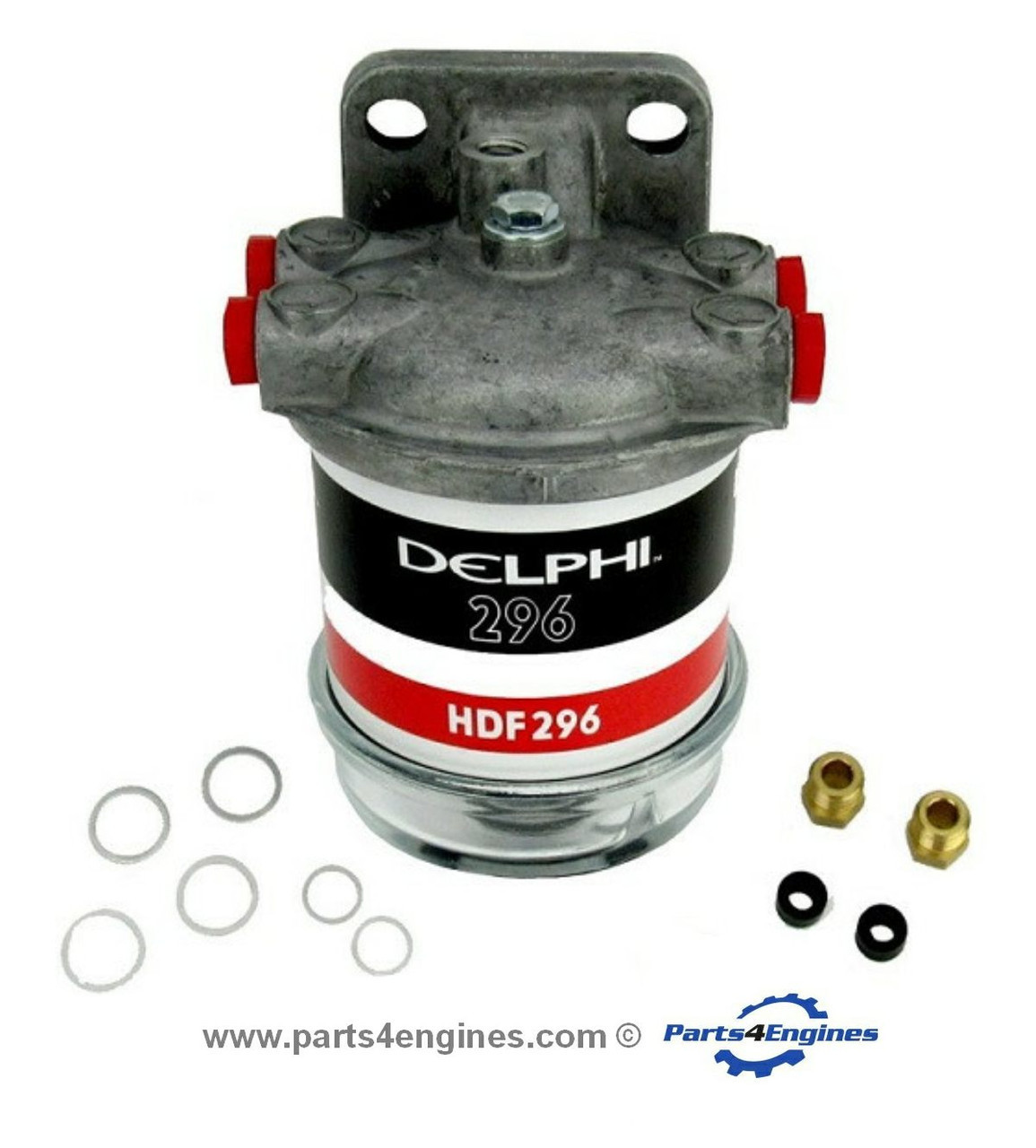 Perkins 4.203 fuel filter assembly with glass bowl from parts4engines.com
