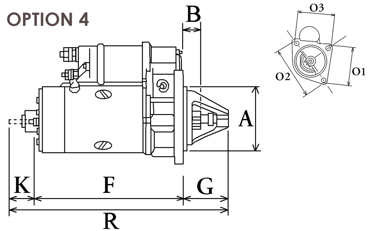 Perkins 3.152 series Starters Motor 12V 3kW