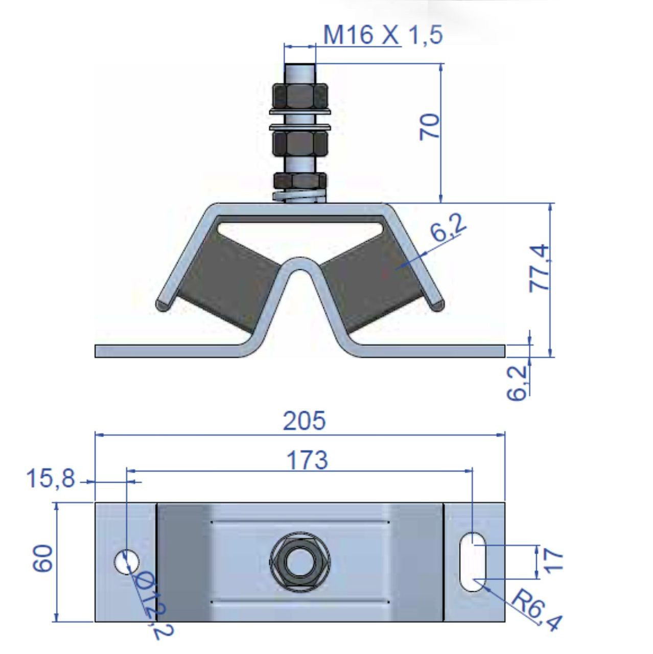  Yanmar 3GM30 engine mount - parts4engines.com