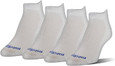 Medipeds Half Cushion Low-Cut with COOLMAX® Fiber, 4 Pair (White)