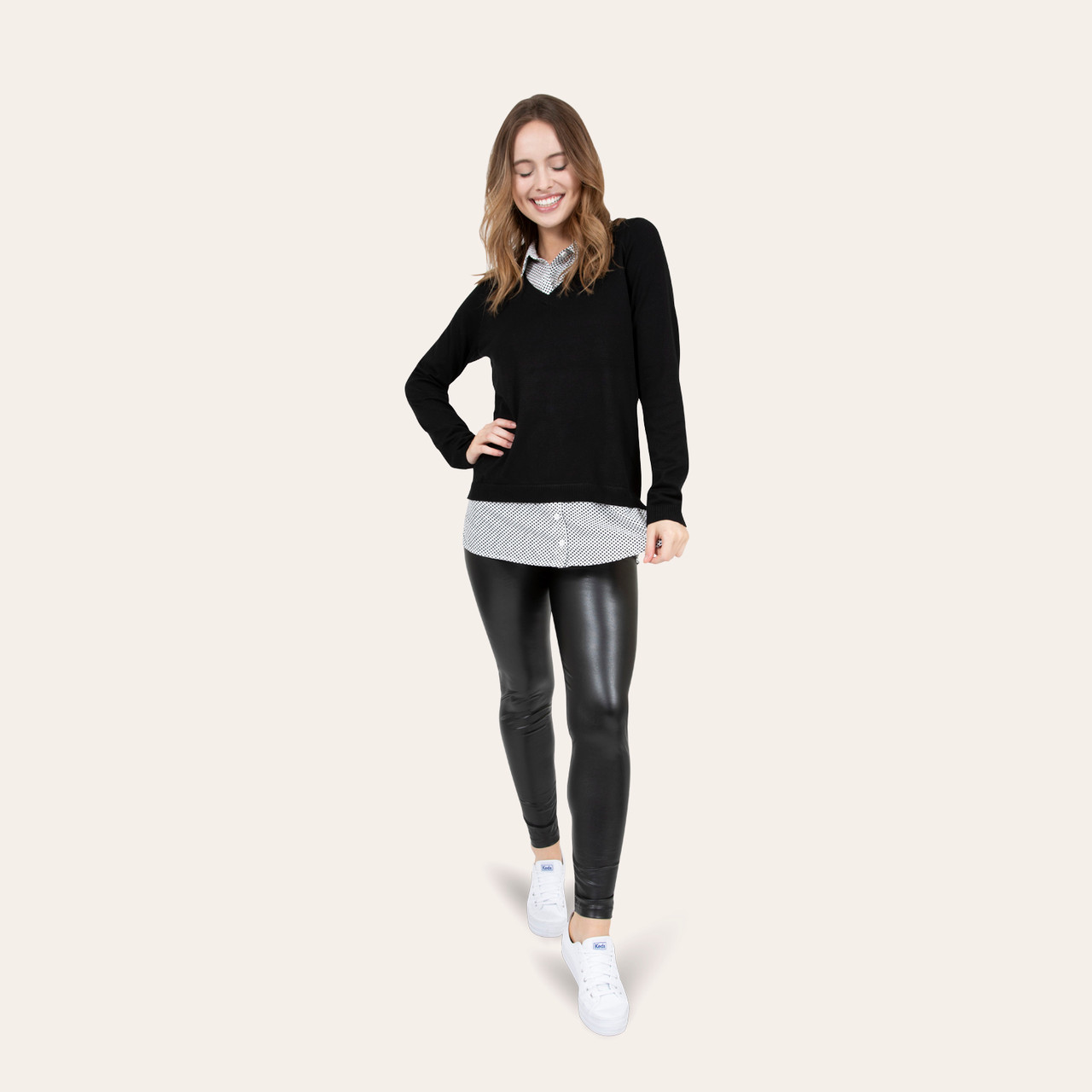 Peds® Leatherette Leggings