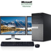 Fast Dell Optiplex 3010 Windows 10 Home Tower Dual 19" Core i5-3470 4GB 500GB and WIFI