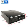 HP Desktop Computer Bundle Intel i3 8GB RAM 250GB HD DVD Wifi with 19" LCD and Windows 10