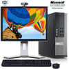 Dell Optiplex SFF Desktop Core i3 4GB 250GB 19" LCD Monitor Webcam Wifi Windows 10 with Keyboard and Mouse