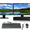 HP EliteDesk 800 G3 Desktop Computer Intel Core i7 7th Gen 16GB RAM 512 GB SSD/1 TB HDD Dual 24" LCD Wi-Fi Windows 10 Professional