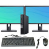 Dell OptiPlex 7060 Mini Pc Intel i7 16GB RAM 512GB SSD Dual 20in Monitors Windows 11 Pro