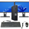 Dell OptiPlex 5070 Mini Pc Desktop Computer Intel i5 8th Gen 16GB RAM 512GB SSD Dual 22in LCD Windows 11 Home, Wi-Fi