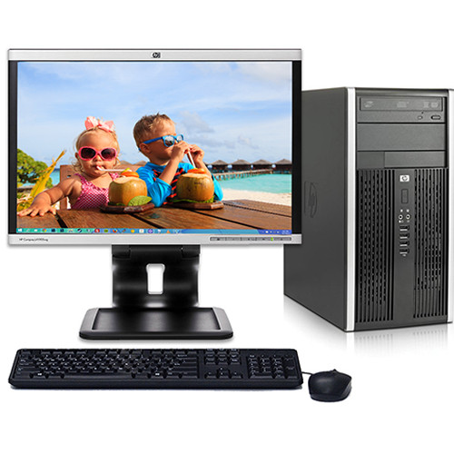 HP 6005 Pro Tower Computer PC AMD 3.0GHz 4GB 160GB Windows 10 Pro w19" LCD