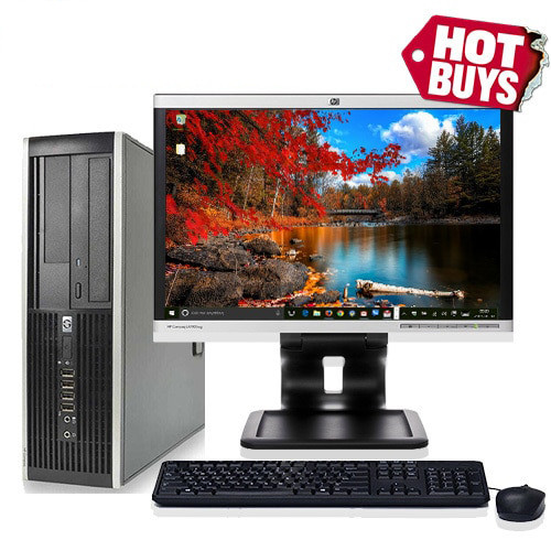 HP EliteDesk Desktop Computer Core i3 3rd Gen 3.3GHz 8GB RAM 250GB HDD Windows 10 Home with 19" HP LCD Monitor with Keyboard & Mouse & Wi-Fi Adapter