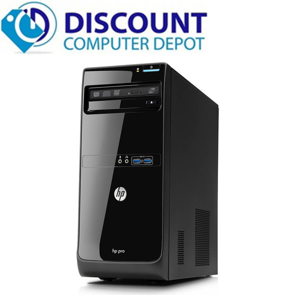 Fast HP Desktop Tower Computer PC Core i3 3.3 GHz 4GB 500GB Windows 10 Pro WiFi