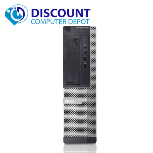 Dell Optiplex 390 Desktop Computer i3 8GB 500GB Dual 2x17" LCD's Windows 10 Pro wifi