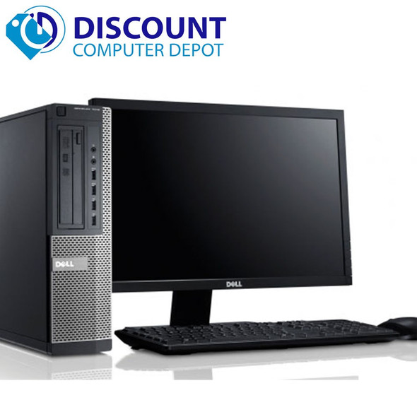 Fast Dell Optiplex 390 Windows 10 Home Desktop Computer Core i3 3.1GHz 4GB 320GB 19" LCD and WIFI