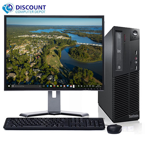 Lenovo M91 Windows 10 Pro Desktop Computer PC Intel Core i5 3.2GHz 8GB 500GB with a 22" LCD and WIFI