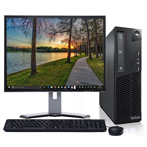 Lenovo M91 Windows 10 Home Desktop Computer PC Intel Core i5 3.2GHz 4GB 160GB with a 17" LCD and WIFI