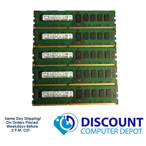 20GB Samsung 4GBx5 2Rx8 PC3L-10600R M393B5273CH0-YH9 Server Memory RAM ECC Reg