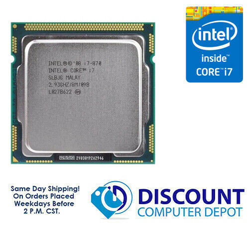 Intel Core i7-870 2.93GHz Quad-Core CPU Computer Processor LGA1156 Socket SLBJG