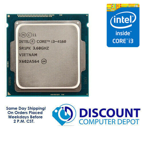 Intel Core i3-4160 3.60GHz Dual-Core CPU Computer Processor LGA1150 Socket SR1PK