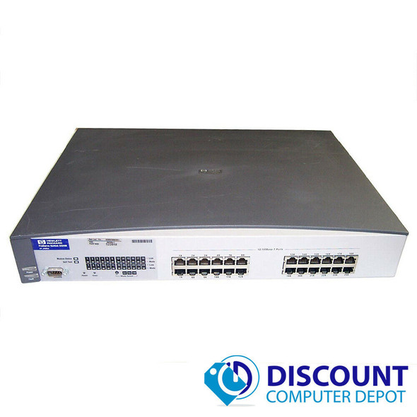 HP ProCurve 2424M J4093A 24 Port Fast Ethernet Network Switch 10/100 TESTED