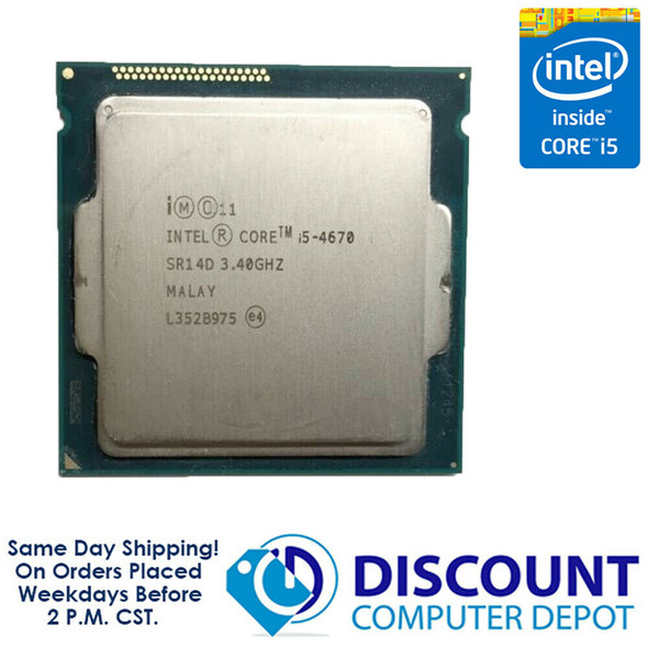 Intel Core i5-4670 3.40GHz Quad-Core CPU Computer Processor LGA1150 Socket SR14D
