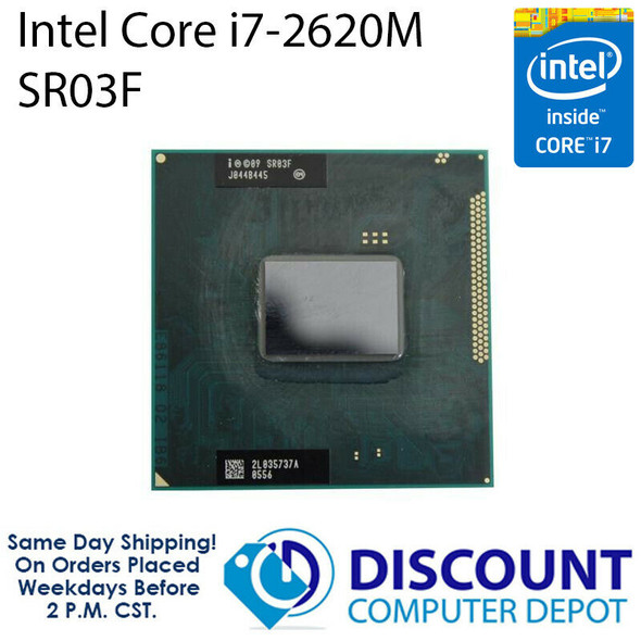 Intel Core i7-2620M 2.70 GHz Dual-Core Laptop CPU Processor SR03F