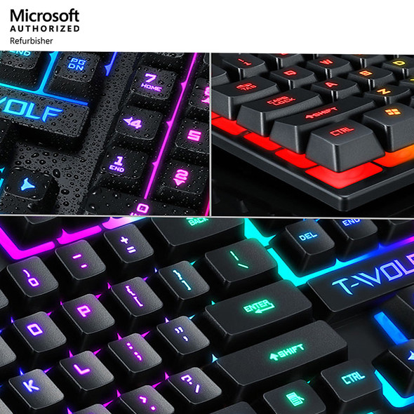 Gaming Keyboard T-Wolf T20 Multicolor Backlit Wired Keyboard (New in Box)