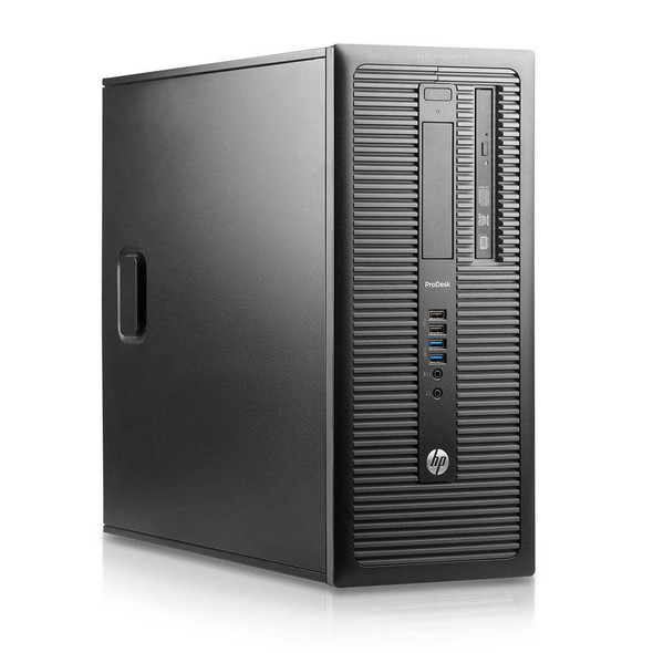 HP 600 G1 Tower i5 4th gen 3.20GHz 16GB RAM 256GB SSD + 1TB HDD GT 1030 Video card WIFI Bluetooth with Webcam and 17" LCD