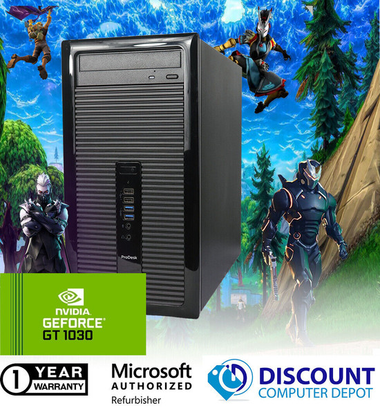 HP ProDesk 600 G1 Gaming Tower Core i5 4th Gen 3.20GHz 16GB RAM 512GB SSD + 500GB HDD NVIDIA GT 1030 Graphics Card Windows 10 Professional Webcam Wi-Fi Bluetooth Keyboard & Mouse