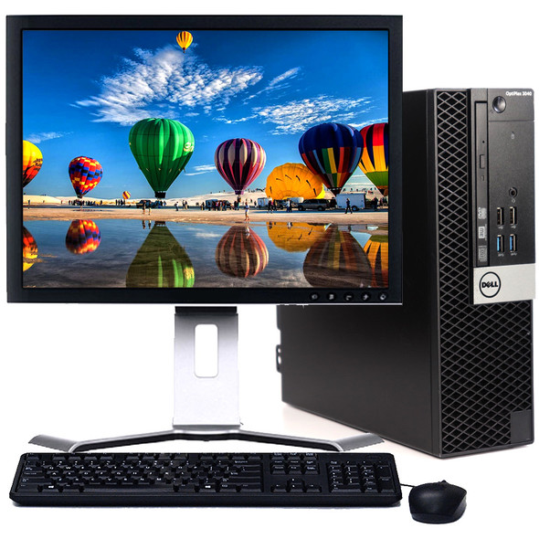 Dell OptiPlex 3040 SFF Desktop Computer Core i3 6th gen Processor 16GB RAM 512GB SSD 19" LCD Wi-Fi Windows 10 Pro