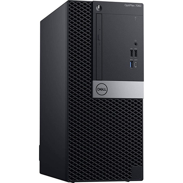 Dell OptiPlex 7060 Tower Desktop Computer Core i5 8th gen 16GB RAM 256GB SSD Wi-Fi DVD-RW Windows 11 Pro