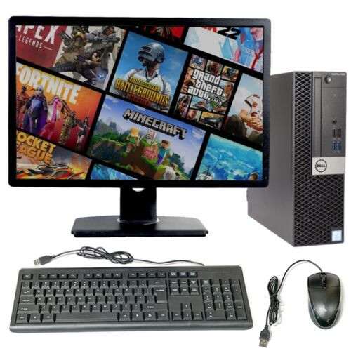 Dell OptiPlex 5050 SFF Desktop Computer Core i5 7th gen Processor 16GB RAM 512GB SSD 22" Monitor Wi-Fi Windows 10 Pro