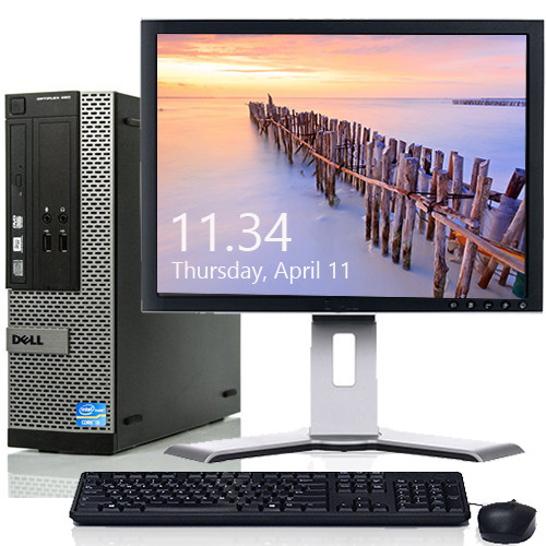 Dell OptiPlex 990 Desktop Computer i5 2nd Gen 3.2GHz 8GB RAM 256GB SSD Wi-Fi w/20" Monitor Windows 10 Pro