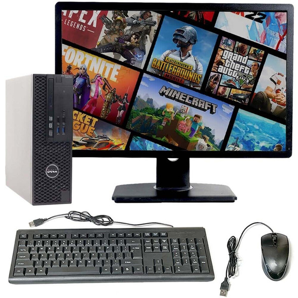 Dell Gaming Computer SFF 3420 i5 6th 32GB RAM 2TB HDD 24" LCD Windows 10 Pro Nvidia GeForce GT 740