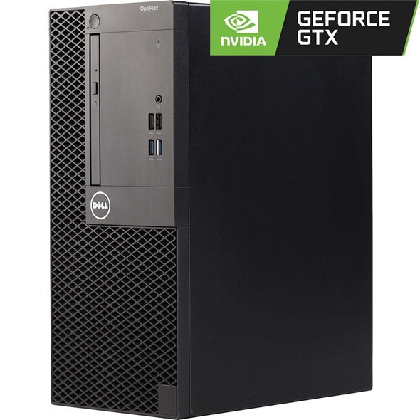 Dell OptiPlex 3050 Tower Desktop Computer Intel Core i5 7th Generation 16GB RAM 2TB HDD 22" LCD NVIDIA Graphics Card Gaming Mouse & Keyboard Windows 10 Professional