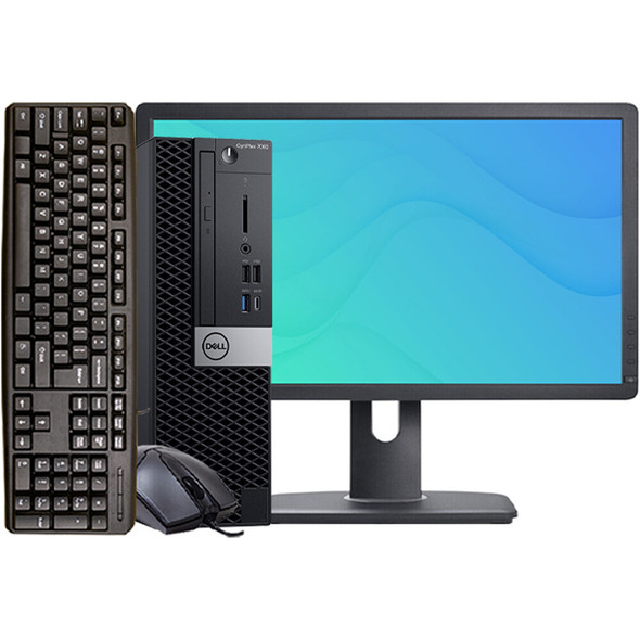 Dell OptiPlex 7060 SFF Intel Core i5 32GB RAM 1TB SSD Dual 19in Monitors Windows 11 Pro