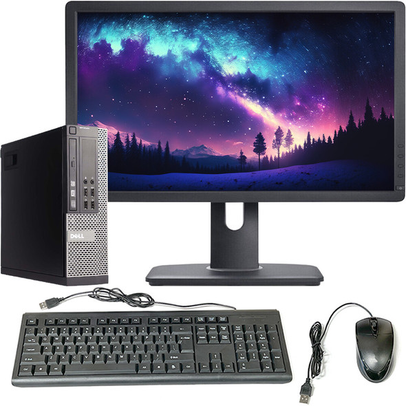 Dell OptiPlex 7020 SFF Intel Core i7 16GB RAM 256GB SSD Windows 10 Pro 24in Monitor, WiFi, DVD/RW, Keyboard, and Mouse