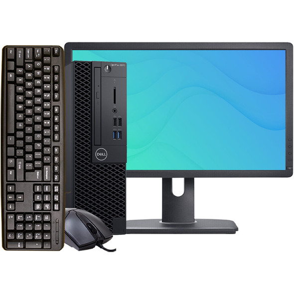 Dell OptiPlex 3070 SFF Intel Core i5 9th Gen. 8GB RAM 256GB SSD 19in LCD Windows 11 Pro, Wi-Fi