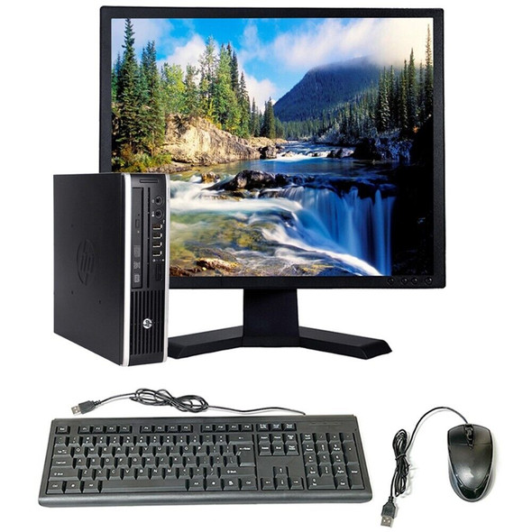 HP 8200 Desktop Computer USFF Intel Core i5 2nd Gen 4GB RAM 250 GB HDD 17" LCD Wi-Fi Windows 10 Home