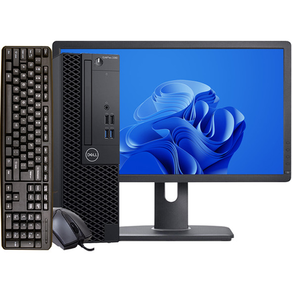 Dell OptiPlex 3060 SFF Core i5 8th Gen 8GB RAM 500GB HDD 19" Monitor Wi-Fi Windows 11 Pro
