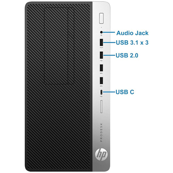 HP ProDesk 600 G4 Tower Intel Core i5-8500 6-Core 16GB RAM 256GB SSD Windows 11 Pro, Wi-Fi, DVD