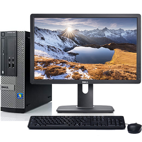 Dell Optiplex 390 Desktop Computer i3 3.1GHz 8GB 250GB 22" LCD Windows 10 Pro WiFi