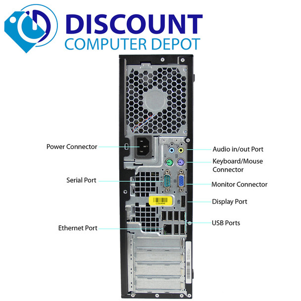 HP 8300 Desktop Computer Quad I5 3.2GHz 8GB 320GB Win10 Pro Dual LCD Ready! and WIFI