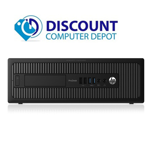 HP ProDesk 600 G1 Windows 10 Desktop Computer PC i3 3.4GHz 8GB 500GB with Dual 19" Widescreen LCD Monitors and Wifi