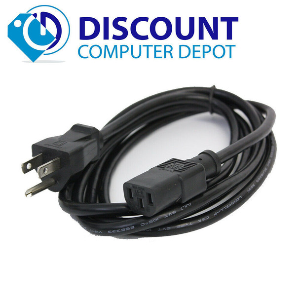 Standard A/C Desktop Computer Power Cable 5ft - Brand May Vary