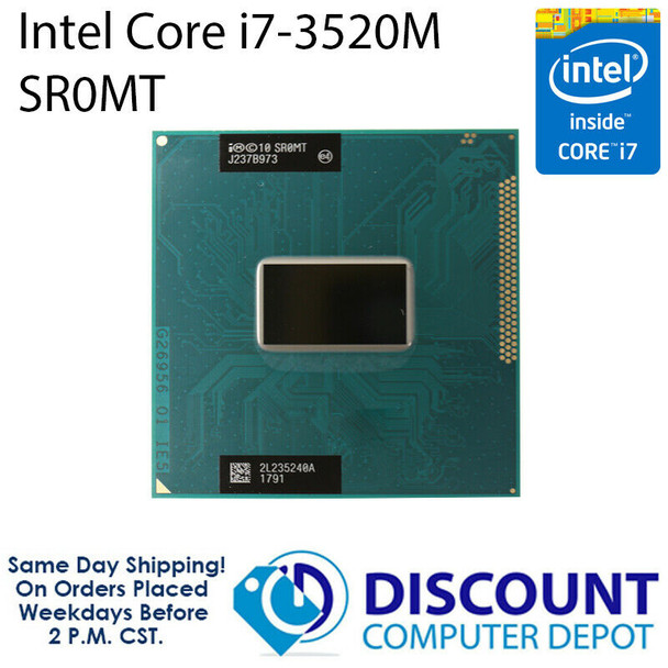 Intel Core i7-3520M 2.9 GHz SR0MT Dual-Core Laptop CPU Processor BGA 1023 Socket
